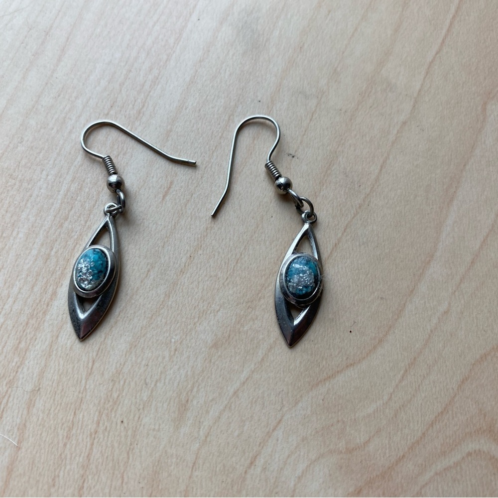 Silver and Turquoise Earrings